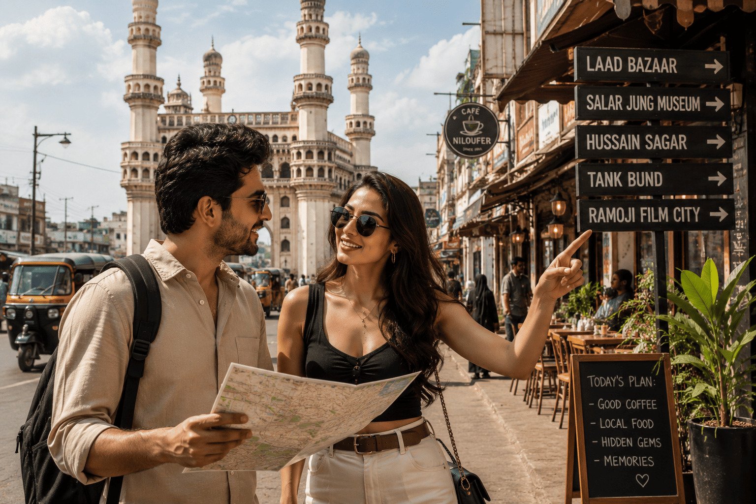 Exploring Hyderabad with companionship